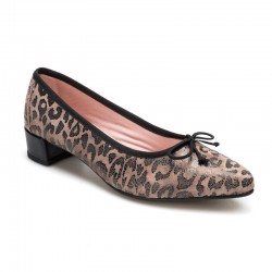 Brown leopard suede heeled...