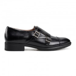 Black leather English shoe