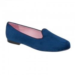 Navy blue velvet slipper
