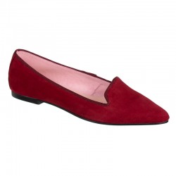 Pointed toe burgundy suede...