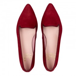 Pointed toe burgundy suede...