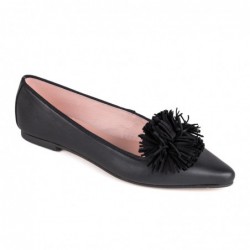 Black leather slipper with...