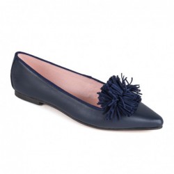 Blue leather slipper with...