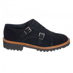 Black suede Oxford shoe