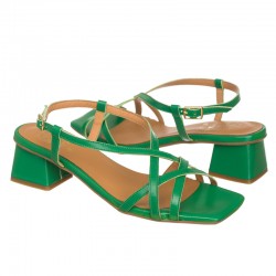 Green strap sandal