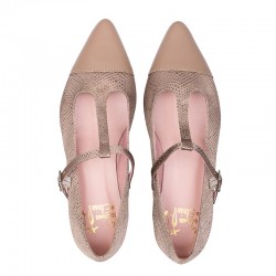 Dotted ballerina with T buckle