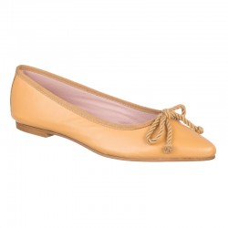 Pointed ballerina in camel...