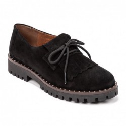 Black suede moccasin with...